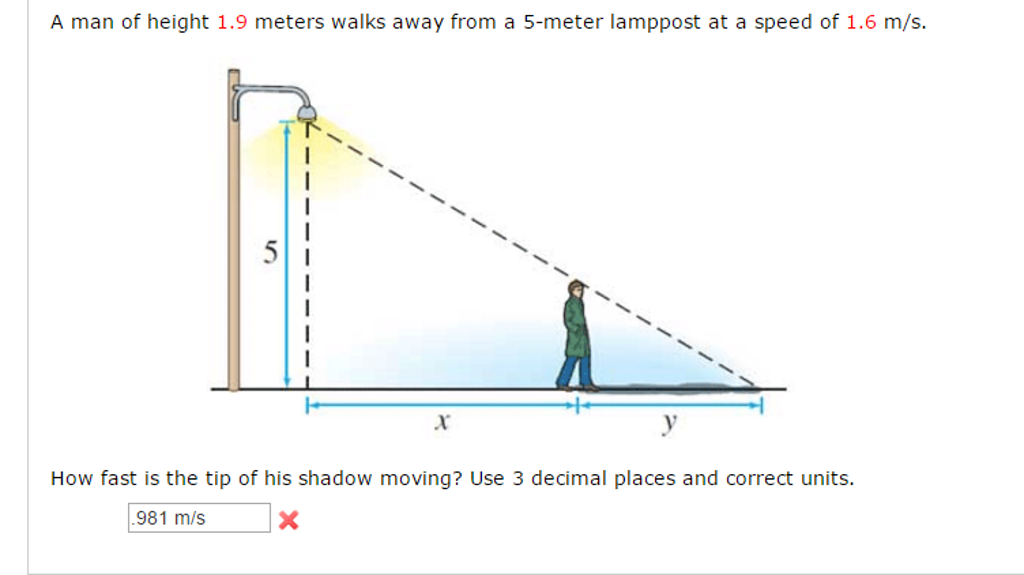 solved-a-man-of-height-1-9-meters-walks-away-from-a-5-meter-chegg