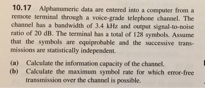Solved Alphanumeric data are entered into a computer from a | Chegg.com