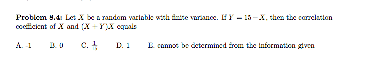 Solved Problem 8.4: Let X be a random variable with finite | Chegg.com