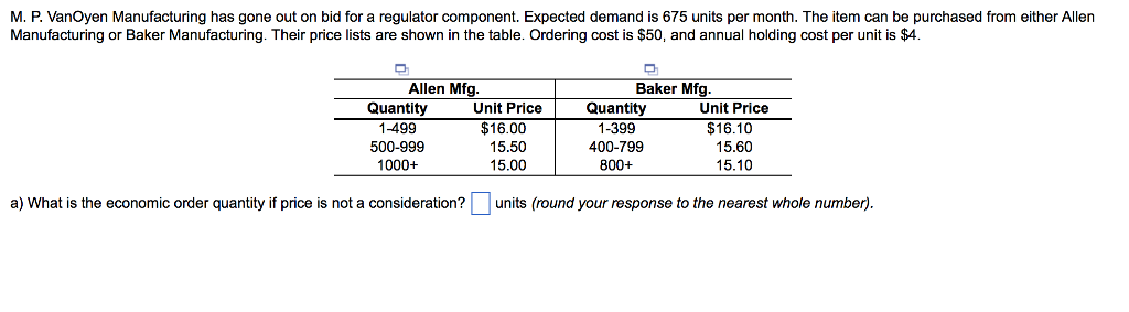 solved-m-p-vanoyen-manufacturing-has-gone-out-on-bid-for-a-chegg