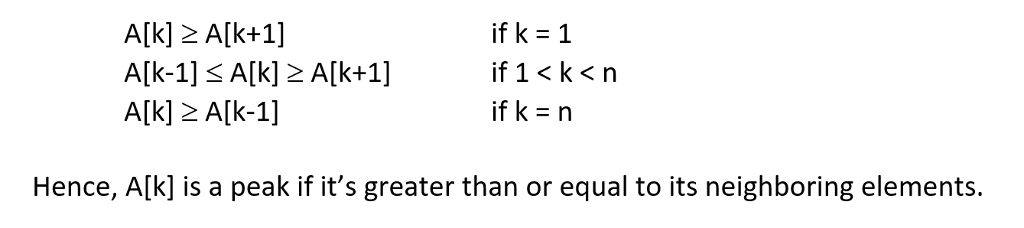 Solved A [k] greaterthanorequalto A [k + 1] if k = 1 A [k - | Chegg.com