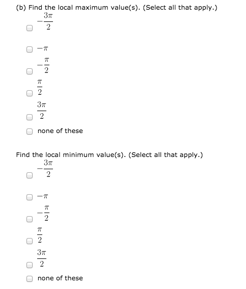 Solved Consider the following. f(t) = t + cos(t) -2pi