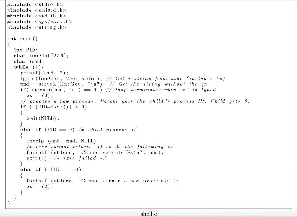 solved-shell-c-below-is-a-stripped-down-shell-program-it-chegg