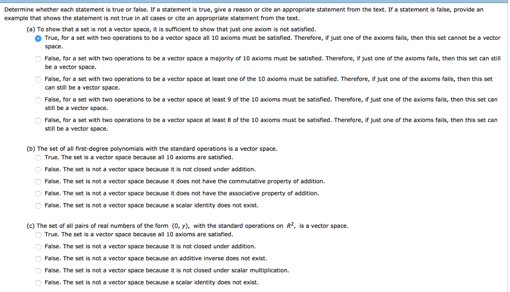 Solved Determine Whether Each Statement Is True Or False If 6536