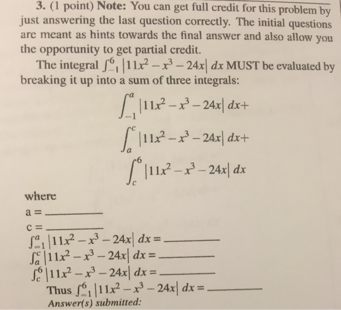 solved-the-integral-integral-6-1-11x-2-x-3-24x-dx-chegg