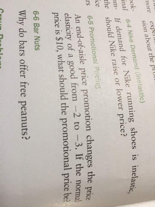 Solved If demand for Nike running shoes is inelastic, should