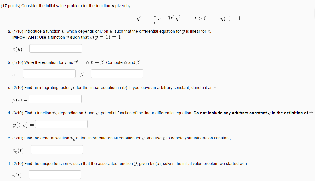 Solved: Consider The Initial Value Problem For The Functio... | Chegg.com