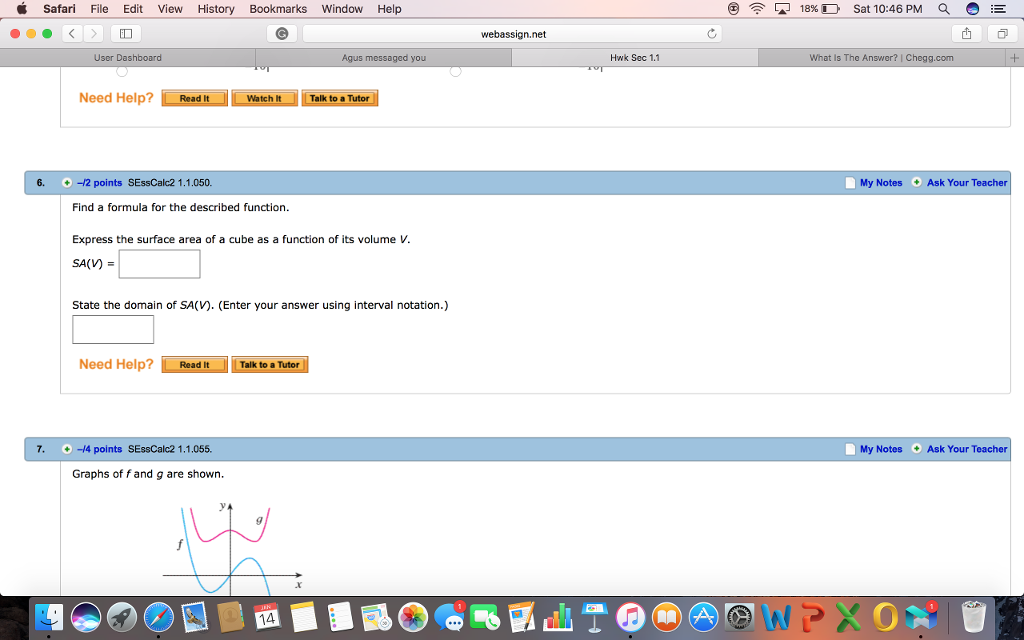 Solved Find A Formula For The Described Function Express