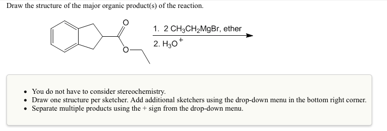 Solved Draw the structure of the major organic product(s) of | Chegg.com