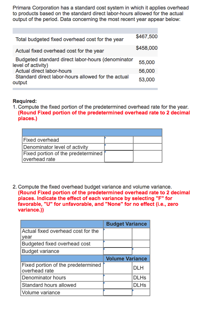 solved-primara-corporation-has-a-standard-cost-system-in-chegg