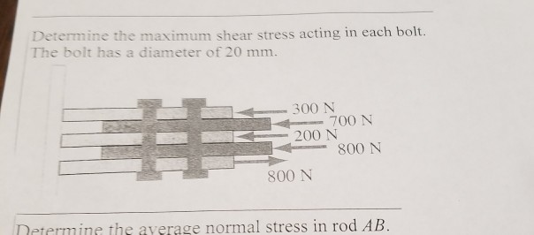 Solved Determine the maximum shear stress acting in each | Chegg.com