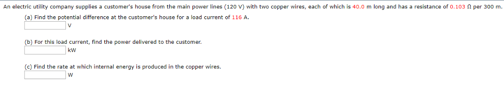 Solved An electric utility company supplies a customer's | Chegg.com