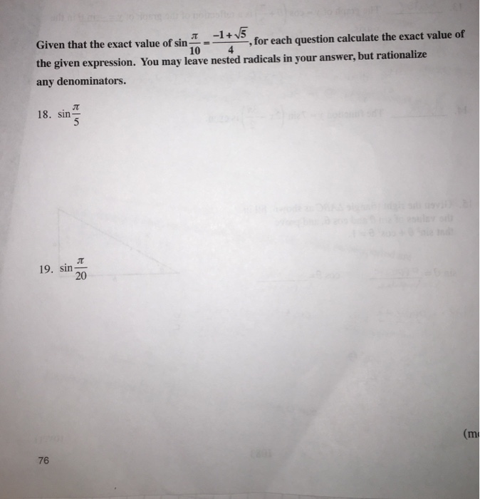 solved-given-that-the-exact-value-of-sin-pi-10-1-chegg