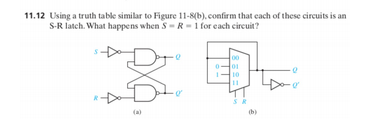 Solved Using a truth table similar to Figure 11-8(b), | Chegg.com