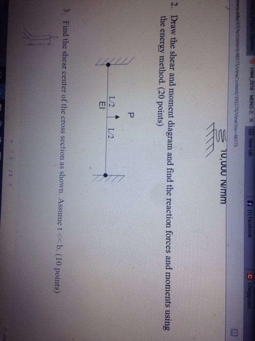 Solved Draw The Shear And Moment And Find The Reaction 