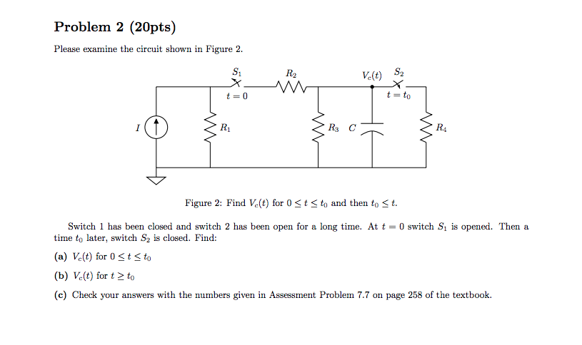 Solved Problem 2 (20pts) Please Examine The Circuit Shown In | Chegg.com