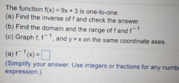 solved-the-function-f-x-9x-3-is-one-to-one-a-find-chegg