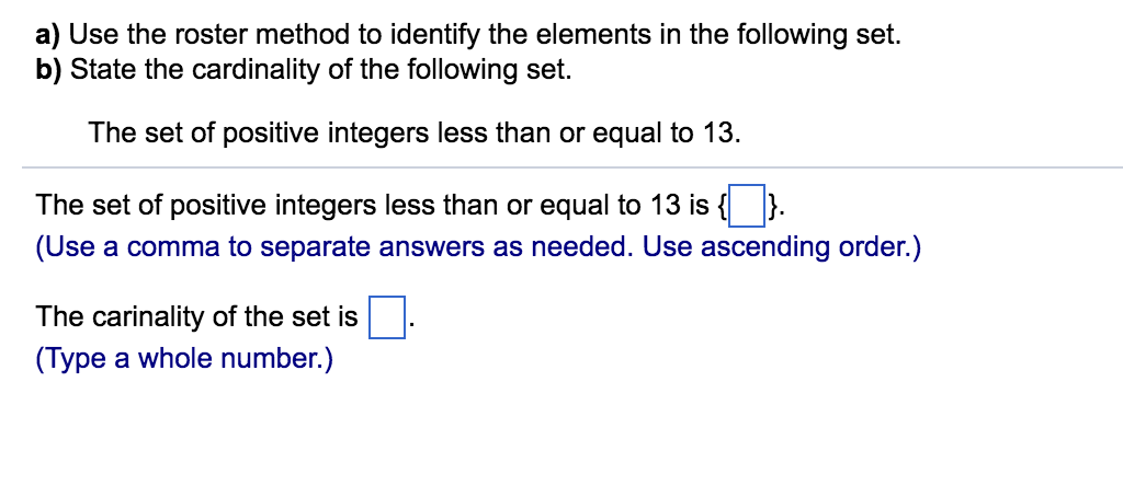 Solved Use the roster method to identify the elements in the | Chegg.com