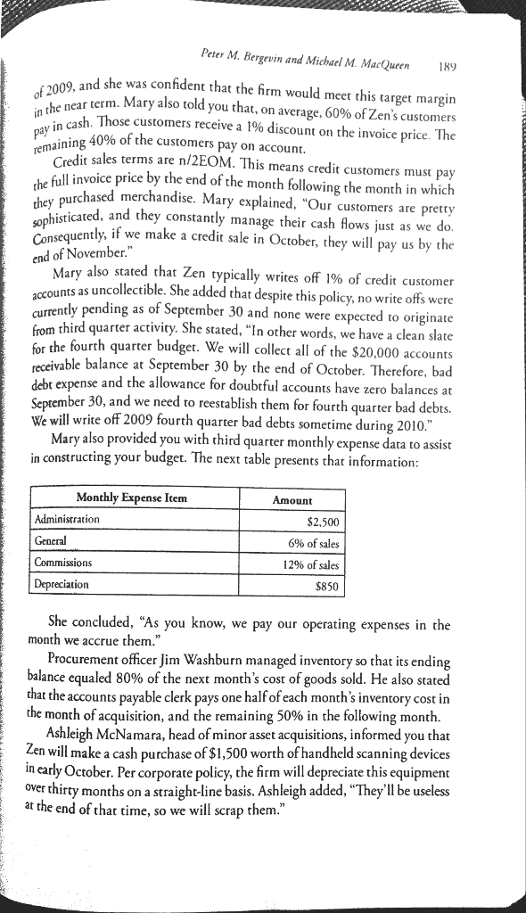 Solved 188 Accounting For Managers B. Answer The Questions I | Chegg.com