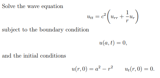 Solved Solve the wave equation subject to the boundary | Chegg.com