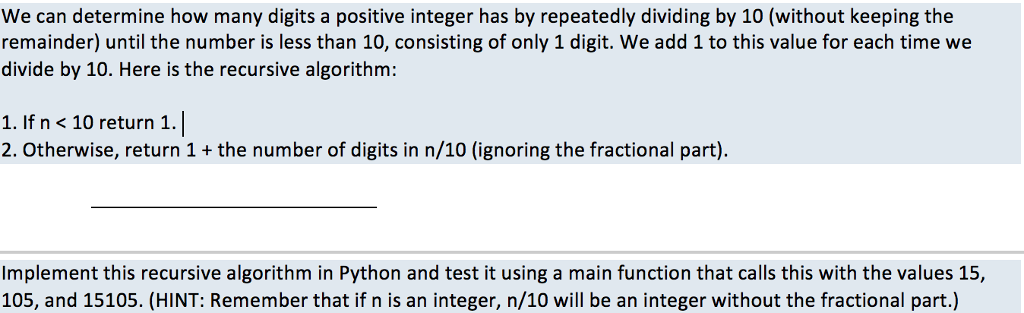 Solved We can determine how many digits a positive integer | Chegg.com