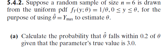 Solved Suppose a random sample of size n = 6 is drawn from | Chegg.com