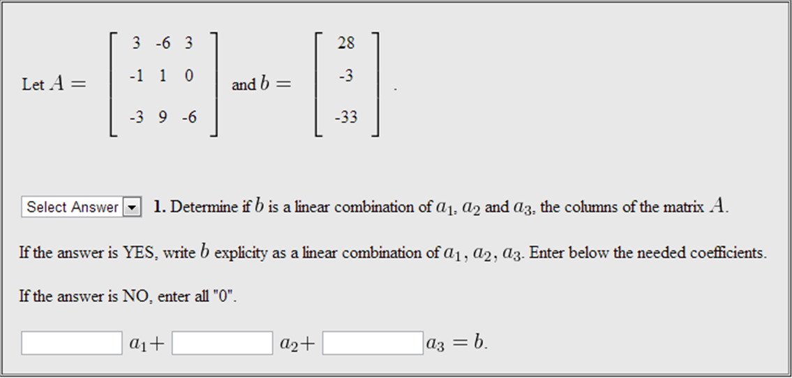 Solved Let A And B Determine If B Is A Linear 8645