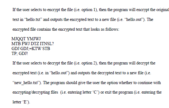 Solved [Encrypting/Decrypting Files - 12 marks] Encryption | Chegg.com