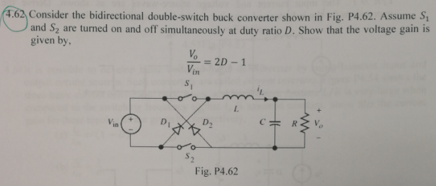 Solved Consider The Bidirectional Double-switch Buck | Chegg.com