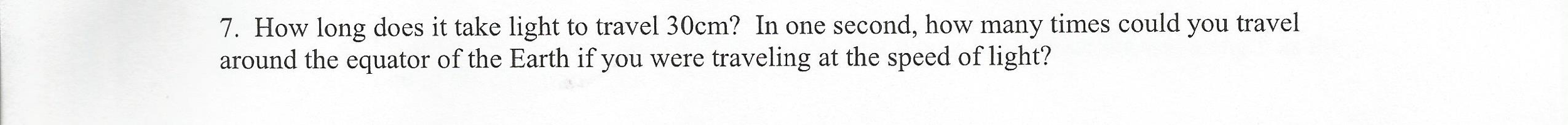 solved-how-long-does-it-take-light-to-travel-30cm-in-one-chegg