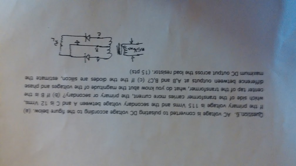 Solved AC voltage is converted to pulsating DC voltage