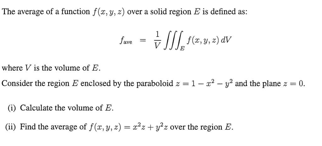 solved-the-average-of-a-function-f-x-y-z-over-a-solid-chegg