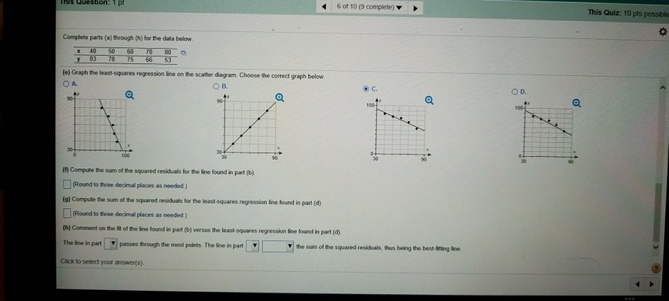 Solved Complete parts (a) through (h) for the data below 50 | Chegg.com