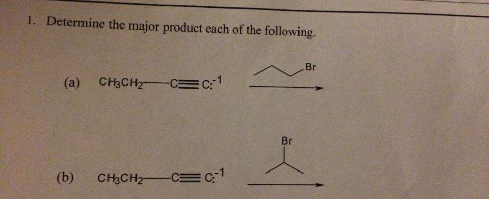 Solved Determine The Major Product Each Of The Following Chegg Solved Determine The Major Product Each Of The Following Chegg