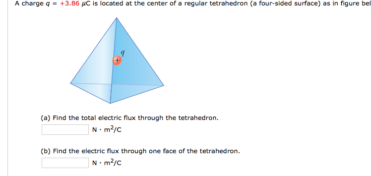 Solved A charge q = +3.86 μC is located at the center of a | Chegg.com