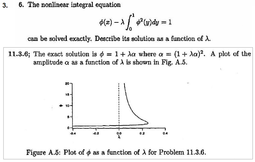 3. 6. The nonlinear integral equation can be solved | Chegg.com