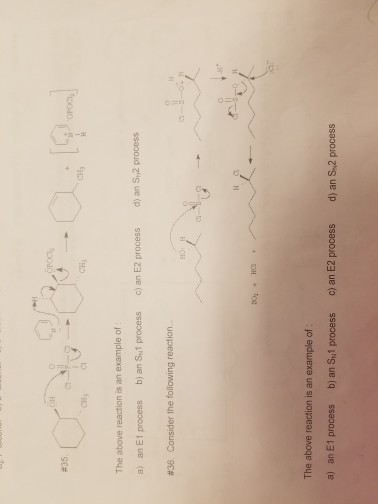 Solved The above reaction is an example of an E1 process | Chegg.com