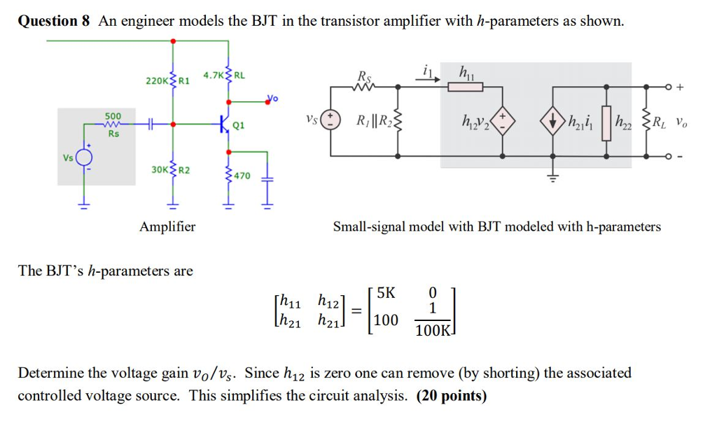 Solved Question 8 An engineer models the BJT in the