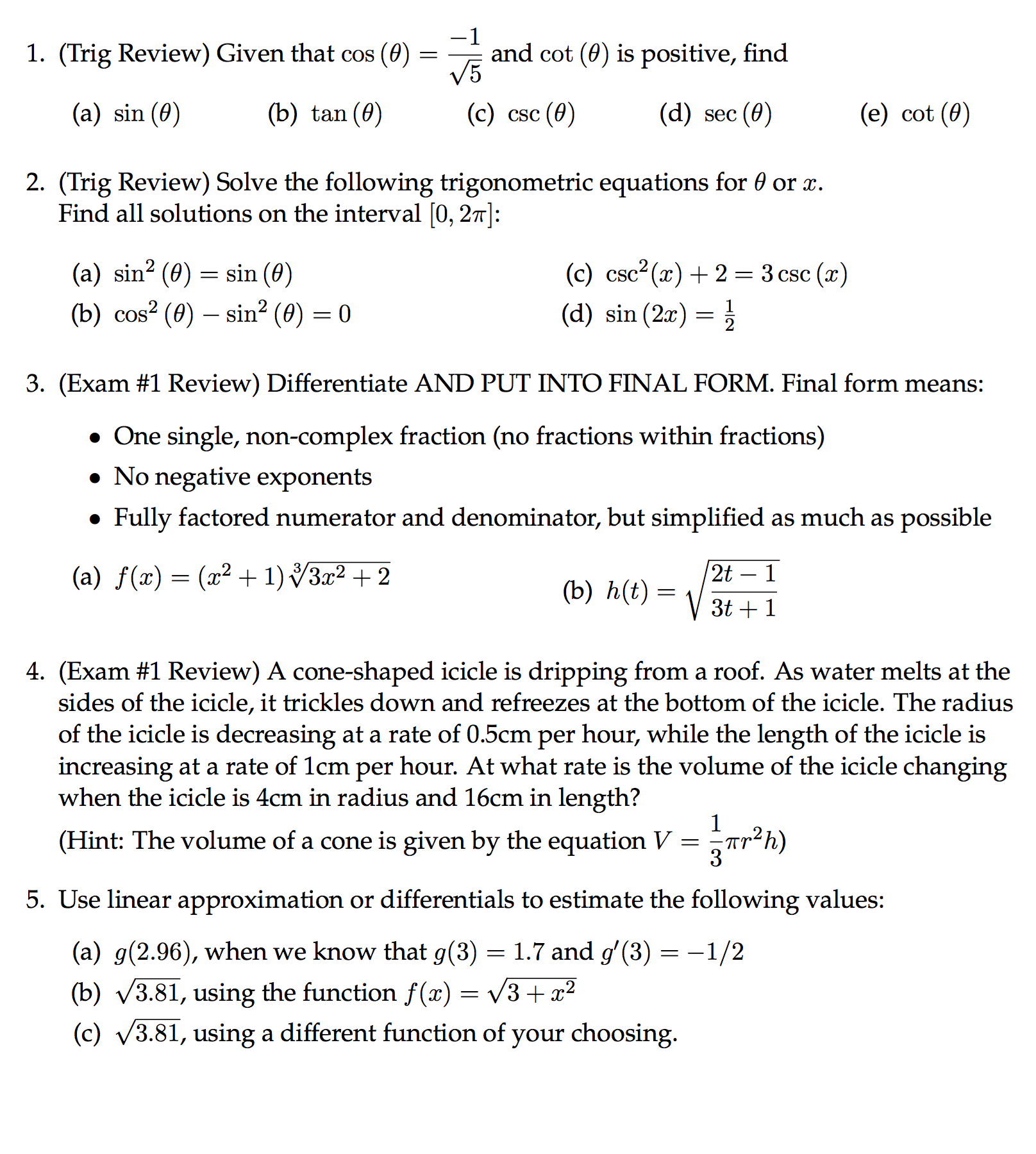 solved-given-that-cos-theta-1-root-5-and-cot-theta-is-chegg