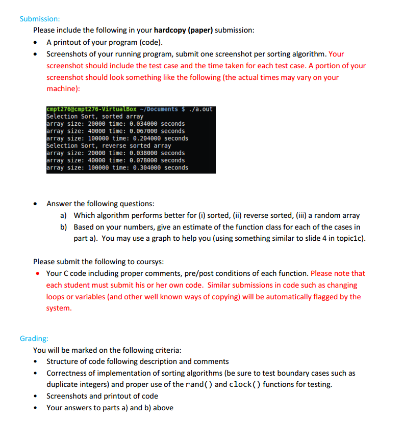 Write Your Own C Versions Of Selection Sort And Chegg Com   PhpuHxHes 