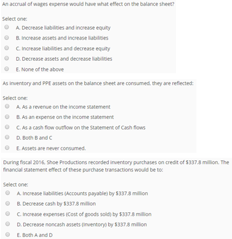 Solved An accrual of wages expense would have what effect on | Chegg.com