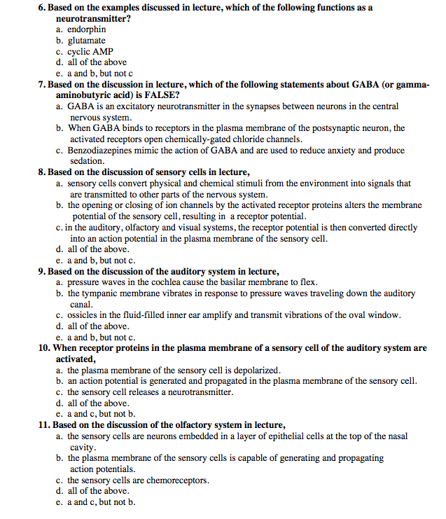 Solved 1.Based On The Discussion About Neurons In Lecture, | Chegg.com