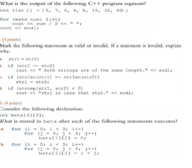 Solved What is the output of the following C++ program | Chegg.com