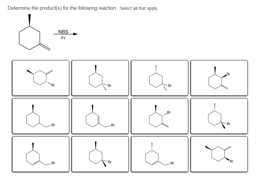 Solved Determine The Products For The Following Reaction 6582