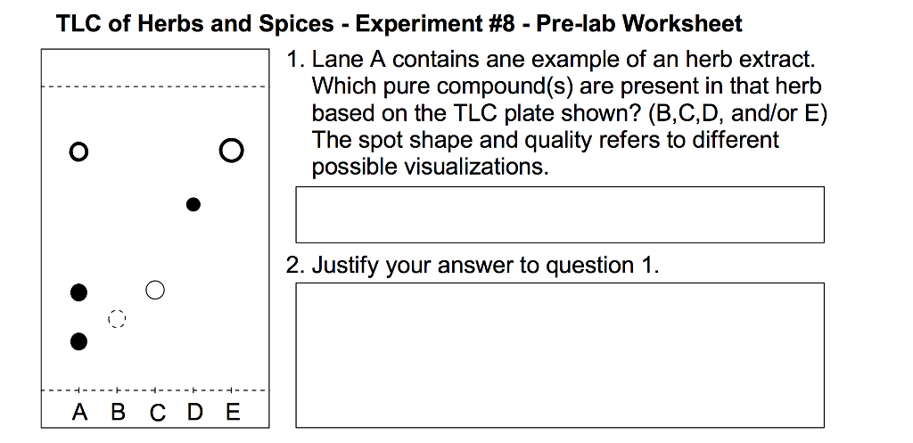 Solved Lane A Contains An Example Of An Herb Extract Whi Chegg Com