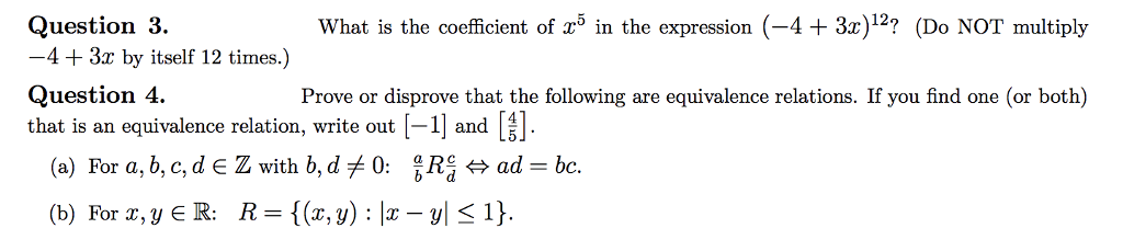 Solved What is the coefficient of r in the expression (-4 + | Chegg.com