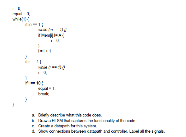 Solved 3 Consider The Following Code Inputs Byte Mem[10