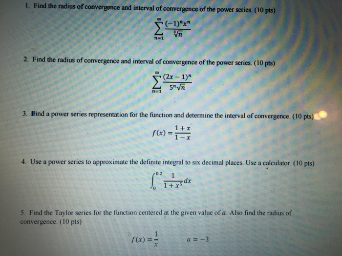 Solved Find the radius of convergence and interval of Chegg