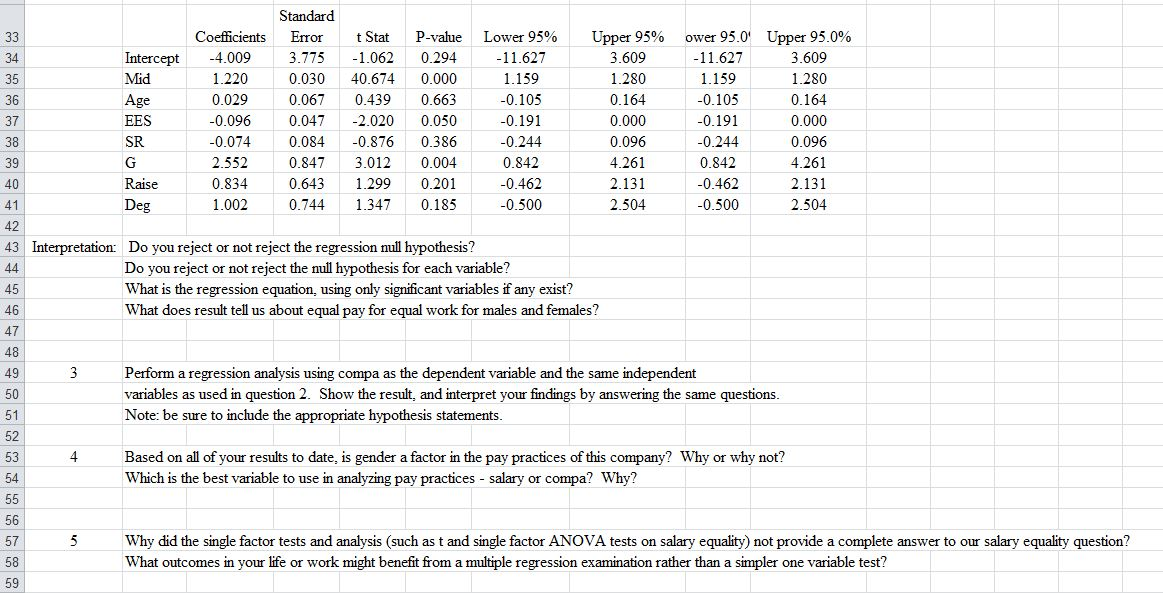 Solved Week 5 Correlation and Regression For each question | Chegg.com