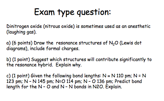 Solved Dinitrogen oxide (nitrous oxide) is sometimes used as | Chegg.com